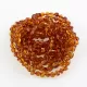10 Cognac BAROQUE Baltic amber adult bracelets 20cm