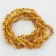6 Raw Butter NUGGETS Baltic amber teething necklaces 32cm