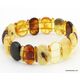 Glittering mix pieces Baltic amber bracelet 8in