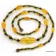 Genuine Baltic amber bead combination long necklace 32in