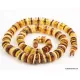 Multi BUTTONS Baltic amber necklace 24in