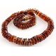 Cognac Buttons Baltic amber necklace 22in