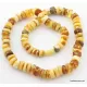 Natural butter BUTTONS Baltic amber necklace 24in