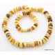 Natural butter BUTTONS Baltic amber necklace 24in