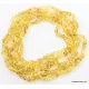 5 Lemon BAROQUE beads Baltic amber adult necklaces
