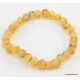 Raw BAROQUE beads Baltic amber adult stretch bracelet