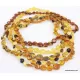 5 BUTTON beads Baltic amber necklace