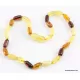 Cylinder beads HQ Baltic amber teething necklace