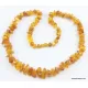 Antique style Butter NUGGETS Baltic amber necklace 28in