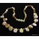 Leave shape pieces Baltic amber choker 18in