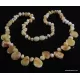 Leave shape pieces Baltic amber choker 18in