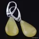 Butter drops Baltic amber earrings