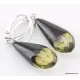 Faceted drops Baltic amber earrings