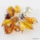 Grape bunch Baltic amber dangle pendant
