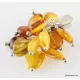 Grape bunch Baltic amber dangle pendant