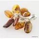 Dangling pieces Baltic amber pendant