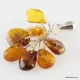 Dangling pieces Baltic amber pendant