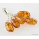 Dangling pieces Baltic amber pendant