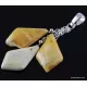 Carved Baltic amber pieces pendant