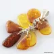 Dangling pieces Baltic amber pendant
