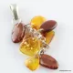 Dangling pieces Baltic amber pendant