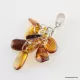 Dangling pieces Baltic amber pendant