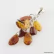 Dangling pieces Baltic amber pendant