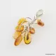 Dangling pieces Baltic amber pendant