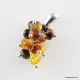 Grape multi Baltic amber dangle pendant