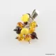 Grape multi Baltic amber dangle pendant