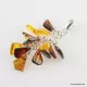 Dangling pieces Baltic amber pendant