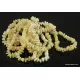 10 White CHIPS Baltic amber adult bracelets